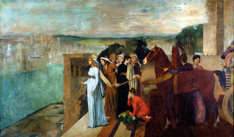 "Semiramide contempla Babilonia". Olio su tela di Edgar Degas (1861), Musée d’Orsay, Parigi